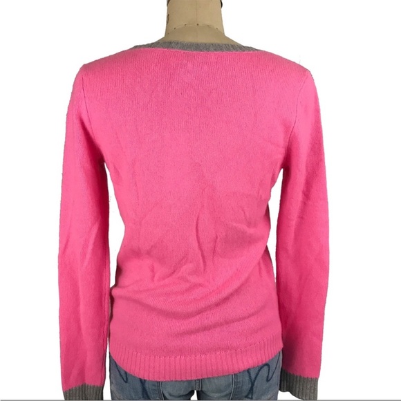 Vineyard Vines whale appliqué sweater pink grey - Picture 2 of 2